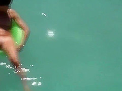 Sexy Naked Milfs Sunbathing Nude in the water