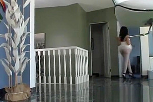 Sexy TS Naughty Nadia gets her ass fucked and drinks cum