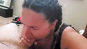 Sexy US MILF slut sucks cock