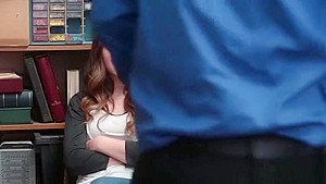 Sexy brunette babe sucked a two policemans big cocks