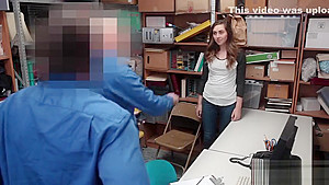 Sexy brunette babe sucked a two policemans big cocks