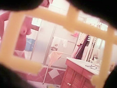 Sexy nude milf spied in her own bathroom