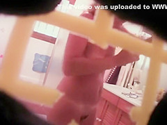 Sexy nude milf spied in her own bathroom