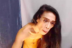 Sexy skinny big cock tgirl