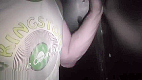 Shane Andrews gloryhole slut swallows every load