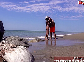 Skinny Mexican Latina teen 18+ Public Fuck At The Beach In Holiday