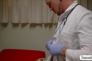 Skinny Shemale Gets Her Ass Bareback Fucked By Her Doctor - Crystal Thayer