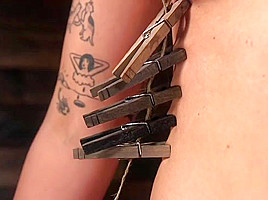 Slave Gets Shaved And Clamped