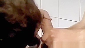 Slim young homosexual takes it up the ass in the shower