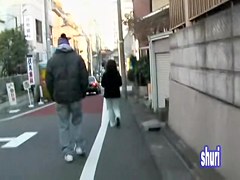Slim Asian nurse on her way home gets street sharked