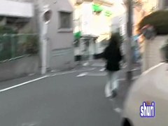 Slim Asian nurse on her way home gets street sharked