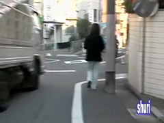 Slim Asian nurse on her way home gets street sharked