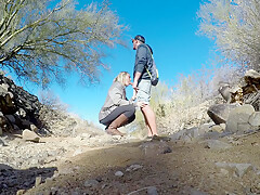 Slurping Cum From Hand On Hike With Mya Lane