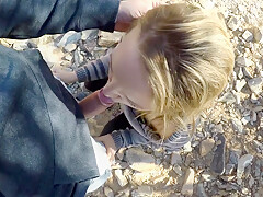 Slurping Cum From Hand On Hike With Mya Lane
