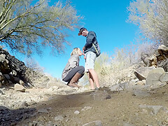 Slurping Cum From Hand On Hike With Mya Lane