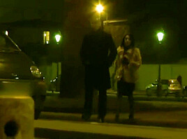 Slut In Fur Coat Fucked Outside