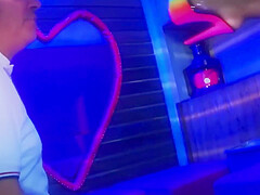 Slut Takes Her Husband To A Private Room Because She Wants To Be Fucked By Many Cocks