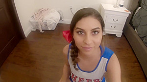 Slutty teen 18+ Cheerleader Fucks Step Brother ( 1)