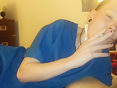 Smoking Amish Girl Sucking The Cock Of An Englishman Sharing A Cigarette