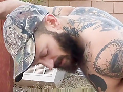 Smoking Stepson Gets Caught By Step dad and Barebacked