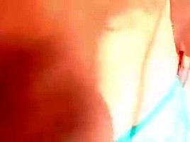 Smoking hot bikini blonde with amazing tits strips