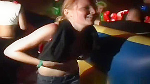 Snazzy teenage slut in amazing group sex video
