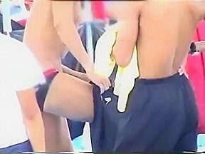 Sneak shot swimming sports men's on the beach - MANIAC撮盗