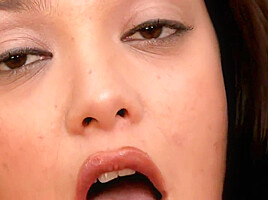 Solo Close Up Masturbation To Orgasm With Exotic Horny Brunette - On The Couch