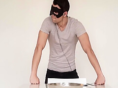 Solo Masked Stud Enjoys Jerking And Cumming On The Kitchen 7 Min With Gay Porn