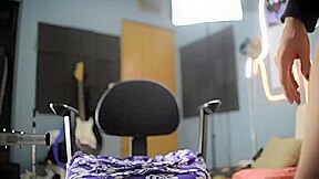 Solo fem twink elaborates while playing with huge cock