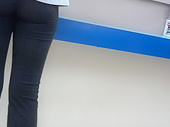 Spandex teen 18+ tight ass candid
