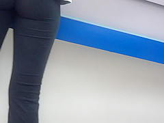 Spandex teen 18+ tight ass candid