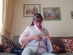 Step mommy Surprise In Webcam Video Call