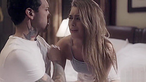Stepdad comes home and discovers stepsis fucks stepbro