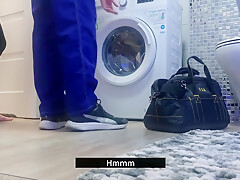 Stepmom Stuck In Washing Machine And Plumber Fucked Her Doggystyle