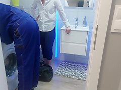 Stepmom Stuck In Washing Machine And Plumber Fucked Her Doggystyle