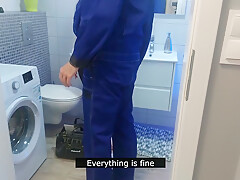 Stepmom Stuck In Washing Machine And Plumber Fucked Her Doggystyle
