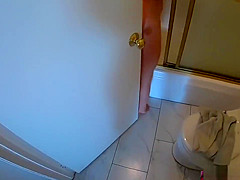 Stepmom wants sex when she catches her stepson peeping on her in the shower