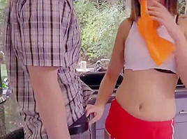 Stepsister sucks and fucks her pervert stepbrother