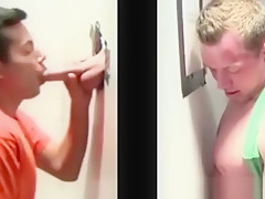 Straight guy gets his cock sucked by twink