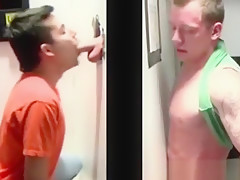 Straight guy gets his cock sucked by twink