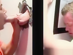 Straight guy gets his cock sucked by twink