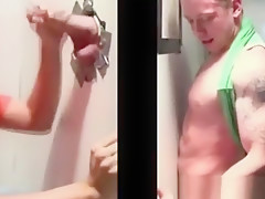Straight guy gets his cock sucked by twink