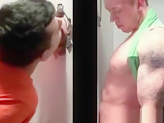 Straight guy gets his cock sucked by twink