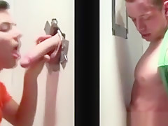 Straight guy gets his cock sucked by twink