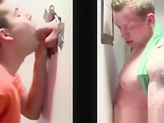 Straight guy gets his cock sucked by twink