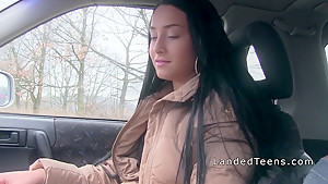 Strangr dude fucks perky tits teen 18+ in public
