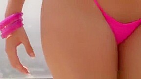 Stripteasing Bikini Model Interracial Fucked