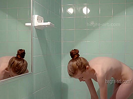 Stunning young slut has her pussy made wet