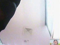 Stylish hottie bends over lifting her skirt showing her ass